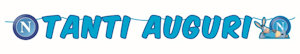 SPORT CALCIO NAPOLI FESTONE TANTI AUGURI CM.600x25 BIGPARTY