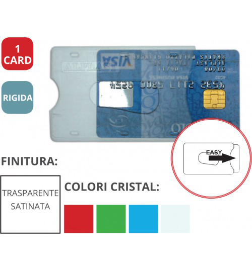 PORTA CARD 1 TASCA IN PLASTICA RIGIDA ALPLAST