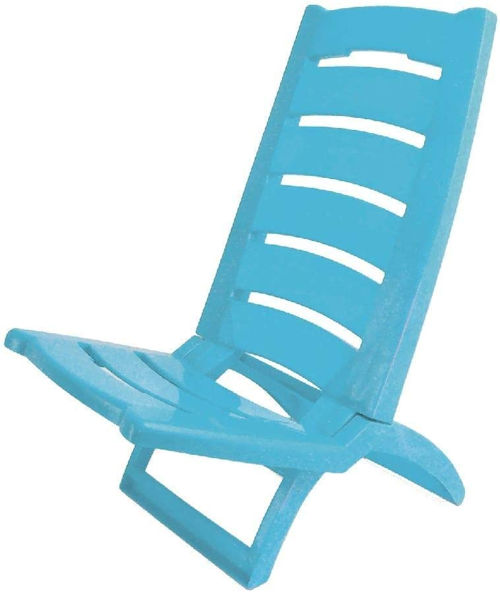 SPIAGGINA IN PLASTICA ADRIATIC CM.37,5 x H.65 AZZURRA