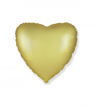 PALLONCINO MYLAR SAGOMA CUORE MONOCOLORE CHAMPAGNE 18 POLLICI ROCCA