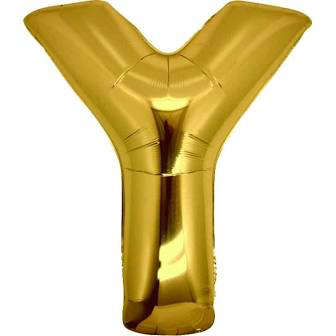 PALLONCINO MYLAR  LETTERA oro Y cm.102 D.40 BIGPARTY
