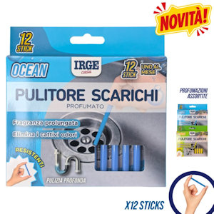 PULITORE SCARICHI PROFUMATO CON.12PZ. IRGE