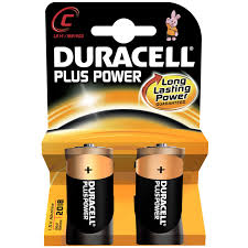 BATTERIA DURACELL PLUS MEZZA TORCIA CONF. 2PZ. ART.(C)1400