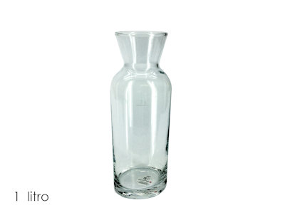 CARAFFA IN VETRO FORMA BOTTIGLIA COLLO LARGO 1 LITRO 950906 GENERAL