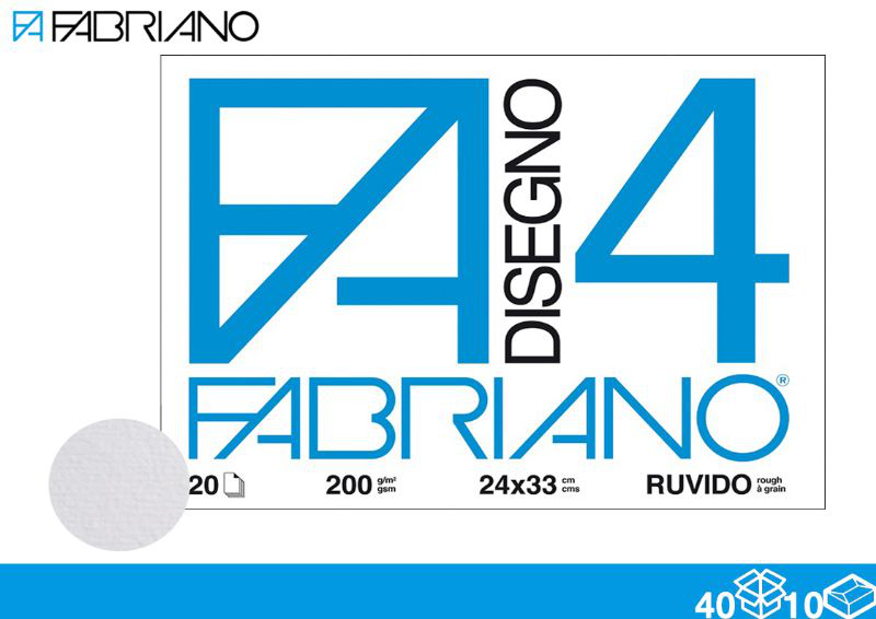 BLOCCO DISEGNO FABRIANO F4 24x33 20ff RUVIDO
