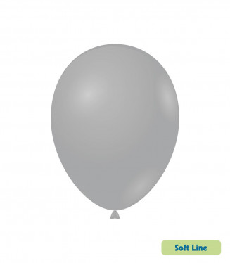 PALLONCINI 12 POLLICI CM.30 GRIGIO FUMO 143 PASTELLO CONF.50PZ. SOFTLINE