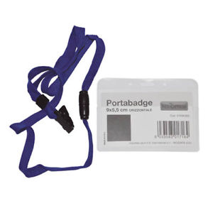 PORTA BADGE CON LACCIO CM.9x5.5 NIKOFFICE PEZZI 30