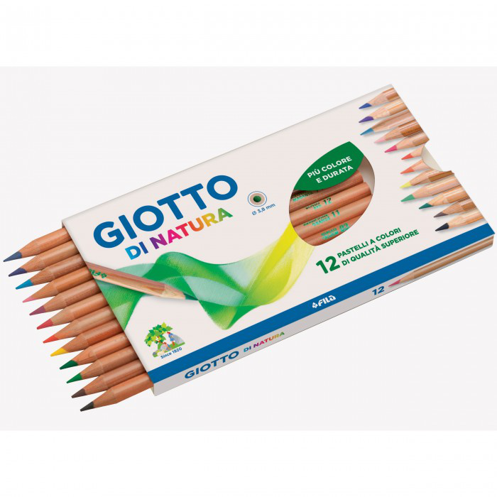 PASTELLI IN LEGNO DI NATURA DA 12 GIOTTO