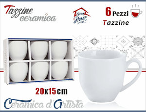 CAFFE' TAZZINE 6 PZ . BIANCHE GOOD HOME