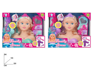 BAMBOLA MEZZOBUSTO BEAUTY SIRENA CON ACCESSORI MAZ.