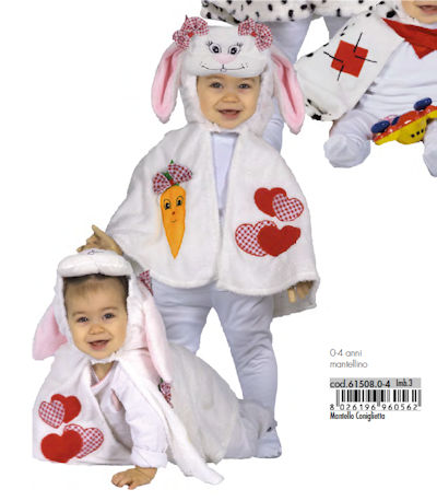 COSTUME BABY 0/4 ANNI SOLO I MANTELLINI CONIGLIETTA