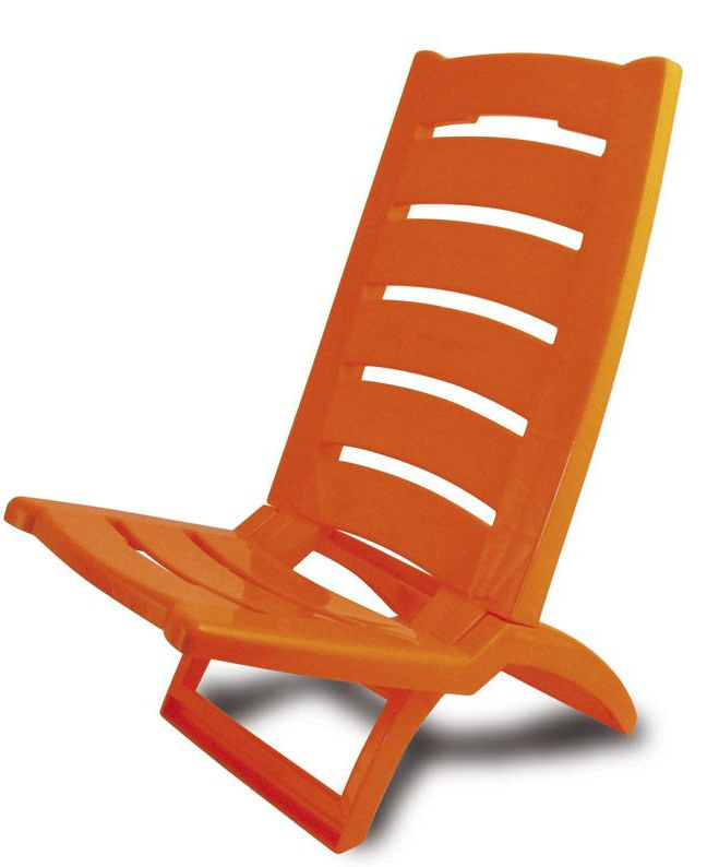 SPIAGGINA IN PLASTICA ADRIATIC CM.37,5 x H.65 ARANCIO