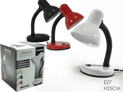 LAMPADA DA SCRIVANIA TONDA CM.H25 IN PLASTICA COLOR 809651 GENERAL