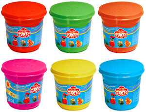 PLASTILINA DIDO' TIRS IN BARATTOLO CONF.3 PZ. DA 220G. GIA-AZZ-ROSSO