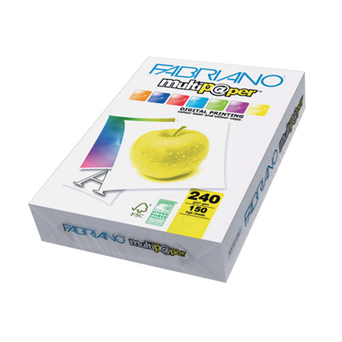 RISMA CARTA A3 BIANCA 240GR. 150FF. MULTIPAPER FABRIANO