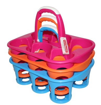 PORTABOTTIGLIA 6 VANI IN PLASTICA COLOR FATIGATI