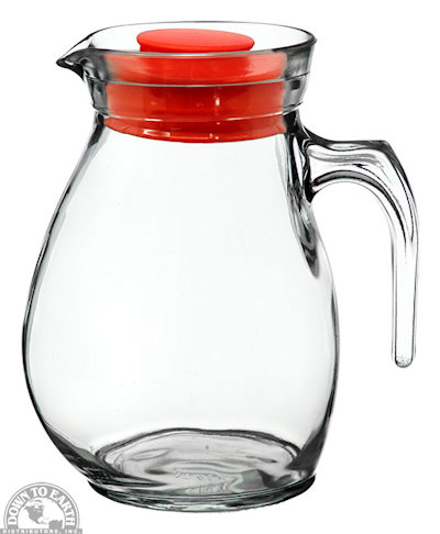 CARAFFA IN VETRO 1,50 LITRI SANGRIA CON TAPPO ROSSO BORMIOLI