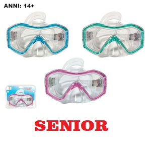 MASCHERA SENIOR 14+ ANNI IBIZA IN VETRO TEMPERATO IN BLISTER MAZ.