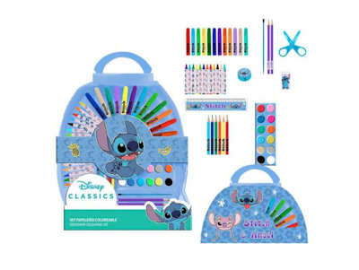 KIT DISEGNO VALIGETTA COLORI PERSONAGGIO STITCH CON ACCESSORI