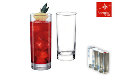 BICCHIERE BIBITA 385ML. VETRO LISCIO SET.3PZ. CORTINA COOLER 40 BORMIOLI
