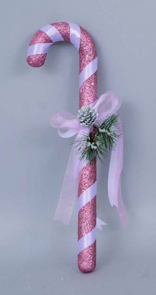 BASTONE IN POLISTIROLO ROSA CON FASCIA BIANCA CM.8x14x42 AC-48016 EURONATALE