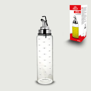 OLIERA IN VETRO 500 ML. GRADUATA CON TAPPO DOSATORE ARCA