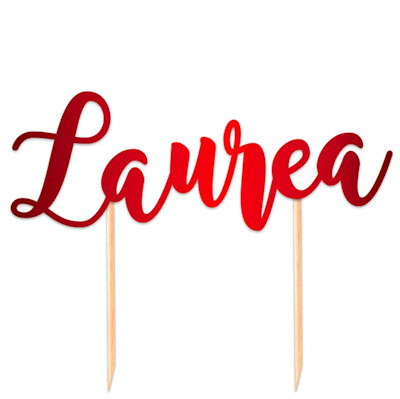 LAUREA CAKE TOPPER SCRITTA IN CARTONCINO CM.24x14 BIGPARTY