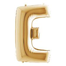 PALLONCINO MYLAR  LETTERA oro E cm.102 D.40 BIGPARTY