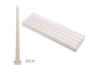 CANDELA CLASSICA LISCIA CM.30 BIANCO PERLA CONF. DA 4PZ 411657 GENERAL