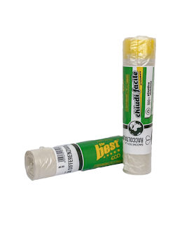 SPAZZATURA sacchi N.U. 55x65 pz.15 TRASPARENTE BIANCO CON MANIGLIE PROFUMA BEST