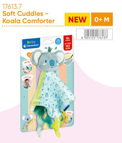 BABY PELUCHE COPERTINA MORBIDA COALA 0+ MESI 17613 CLEMENTONI