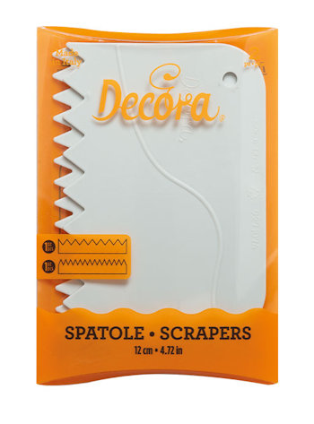 UTENSILE SPATOLA DENTELLATA IN PLASTICA CM.12 CONF.2PZ. DECORA