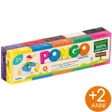 PLASTILINA PANETTO DA 500g 10 COLORI PONGO