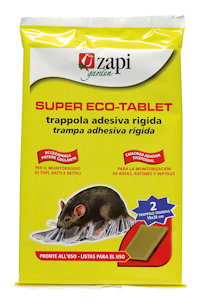 ESCA PER TOPI TRAPPOLA ADESIVA SU TAVOLETTA CM.19x28 CONF.2PZ.