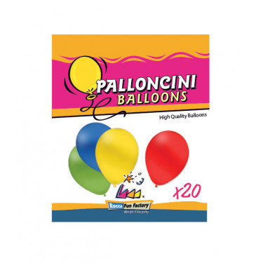 PALLONCINI 10 POLLICI CM.26 CONF. 20PZ. ASSORTITI
