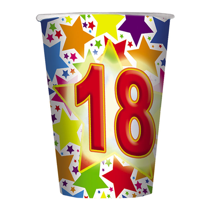 18 ANNI STARDUST BICCHIERI CC.200 CONF.10 PZ. BIGPARTY