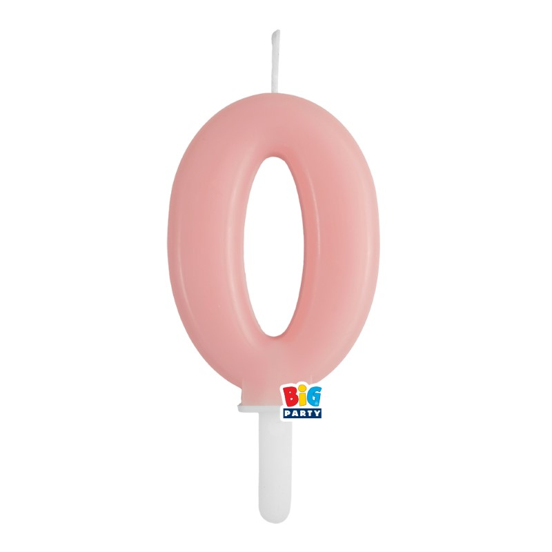 CANDELINA CERA TINY PLUMP CM.7 ROSA N. 0 BIGPARTY