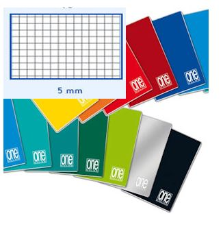 QUADERNO MINI 20FF A QUADRETTI RIGATURA 5mm SENZA MARGINI pezzi 10