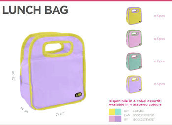 BORSA TERMICA 4,5 LITRI ORIZONTALE MONOCOLORE TULIPANO LUNC GIOSTYLE CM.23x14x27