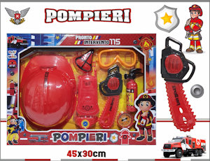 ATTREZZI BRICO DA LAVORO POMPIERE CON CASCO CM.45x30 PLAYMORE