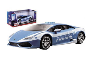 AUTO MODELLINO 1:24 SINGOLA LAMBURGHINI HURACAN POLIZIA 31511 MAISTO BURAGO