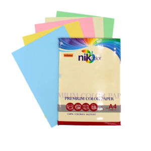 RISMA CARTA A4 160GR. 5 COLORI TINTE TENUI 125FF. NIKOFFICE