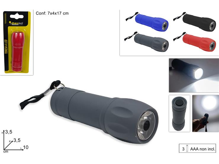 TORCIA LED MINI CM.11 COLOR SU BLISTER DUESSE