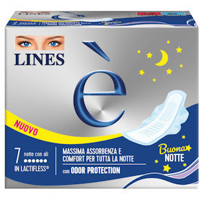 ASSORBENTI LINES E' LUNGO CON ALI NOTTE CONF.7PZ.