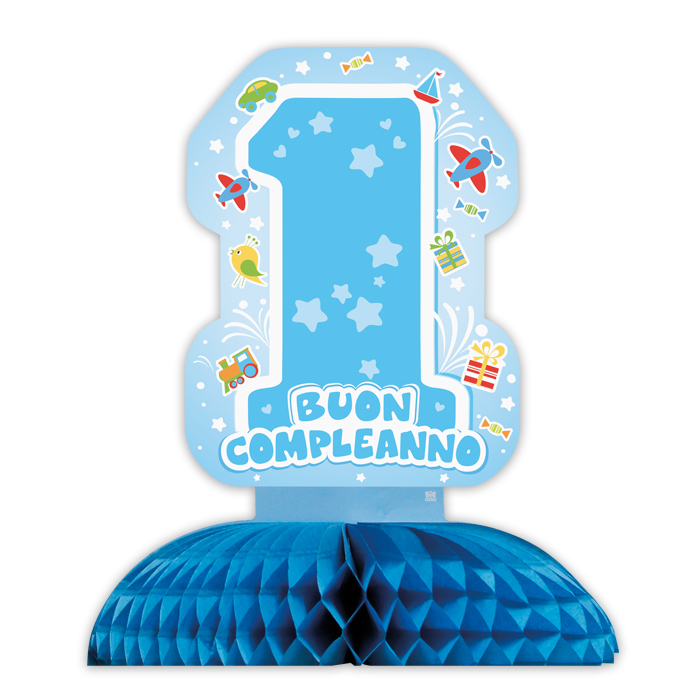 PRIMO COMPLEANNO CELESTE CENTROTAVOLA CM.28x32 BIGPARTY