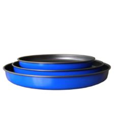 TEGLIA PIZZA RUOTO TRIS EASY CM.22/26/30 COLOR BLU POT