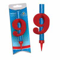CANDELA PIROTECNICA NUMERALE "9"