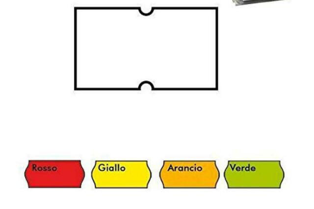 PREZZATRICE SOLO ROTOLI 21X12 FLUO VERDE NIKOFFICE PEZZI 10