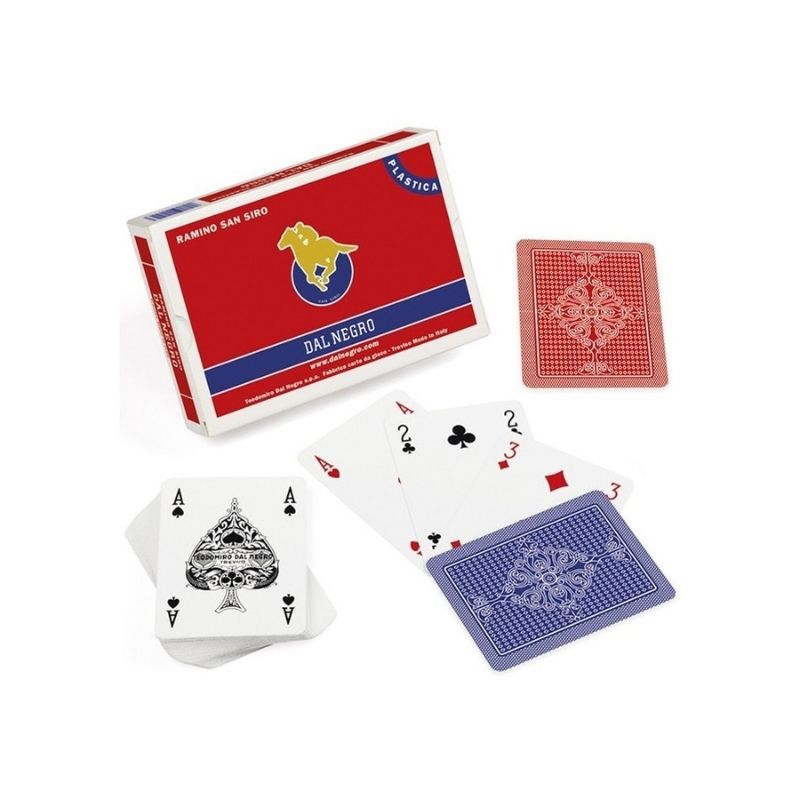CARTE DA GIOCO RAMINO SAN SIRO  IN PLASTICA DAL NEGRO