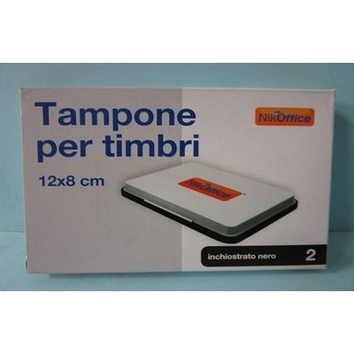 TIMBRO SOLO CUSCINETTO INCHIOSTRATO CM.12x8 NERO NIKOFFICE